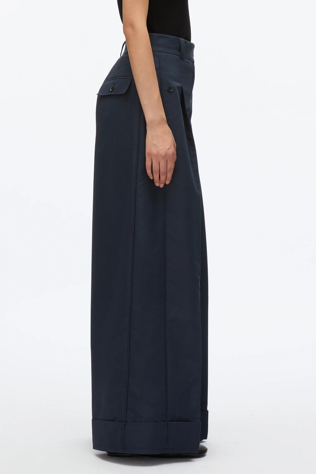 High Waist Double Pleat Extra Wide Leg Pants
