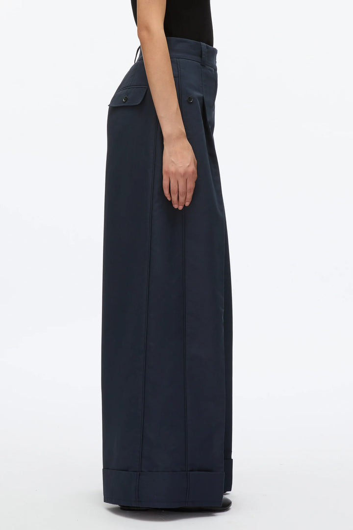 High Waist Double Pleat Extra Wide Leg Pants