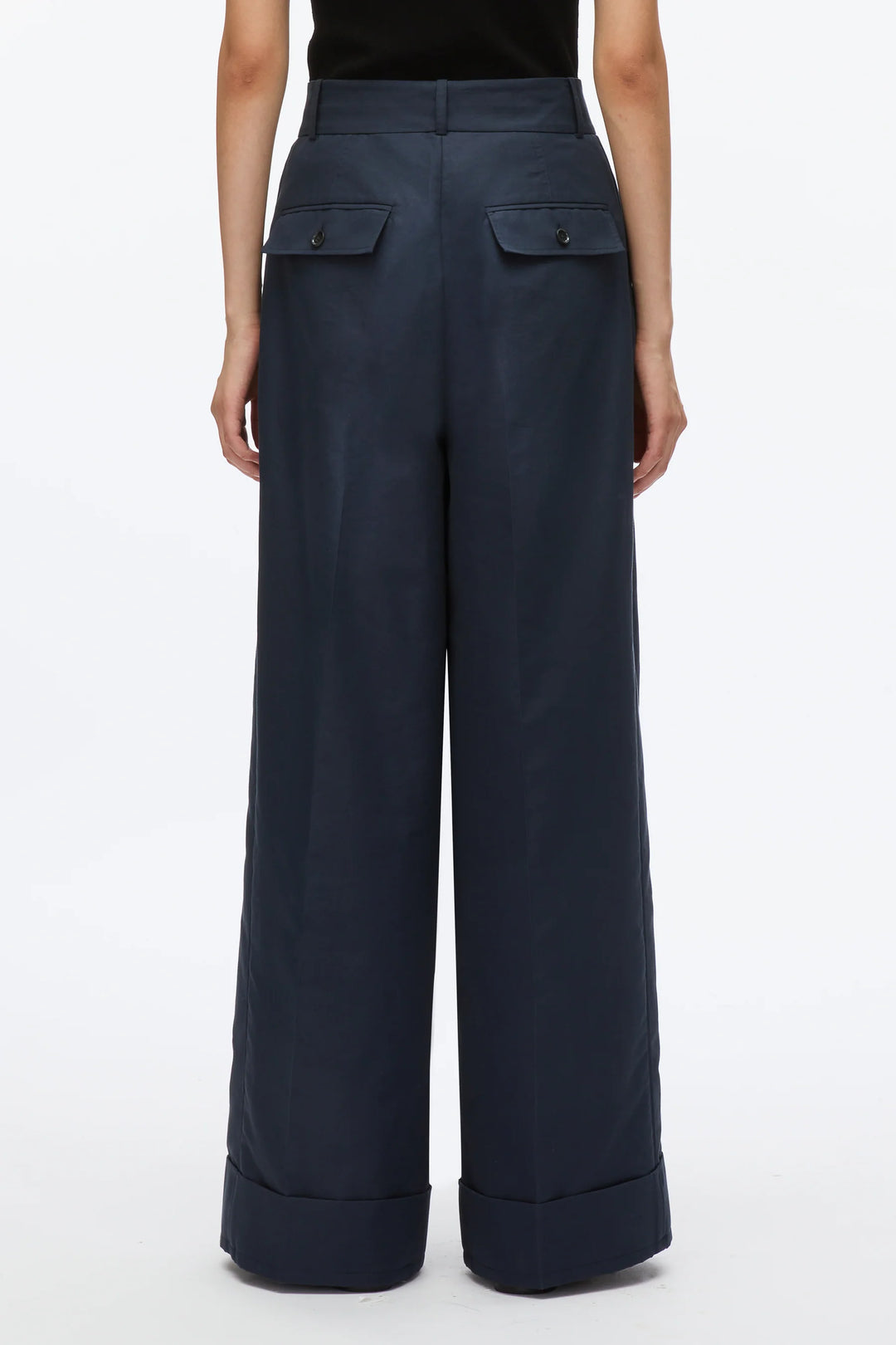 High Waist Double Pleat Extra Wide Leg Pants