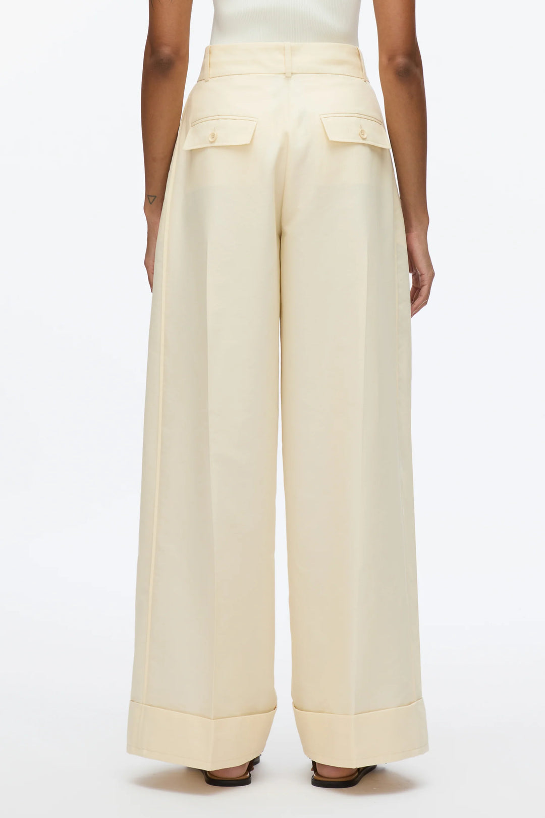 High Waist Double Pleat Extra Wide Leg Pants