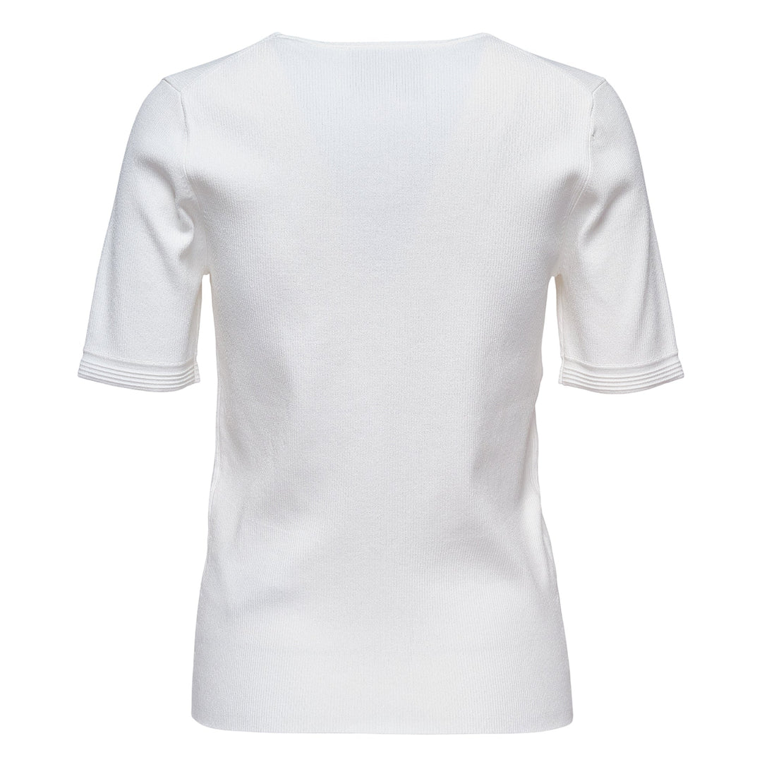 Compact Rib V-Neck Top