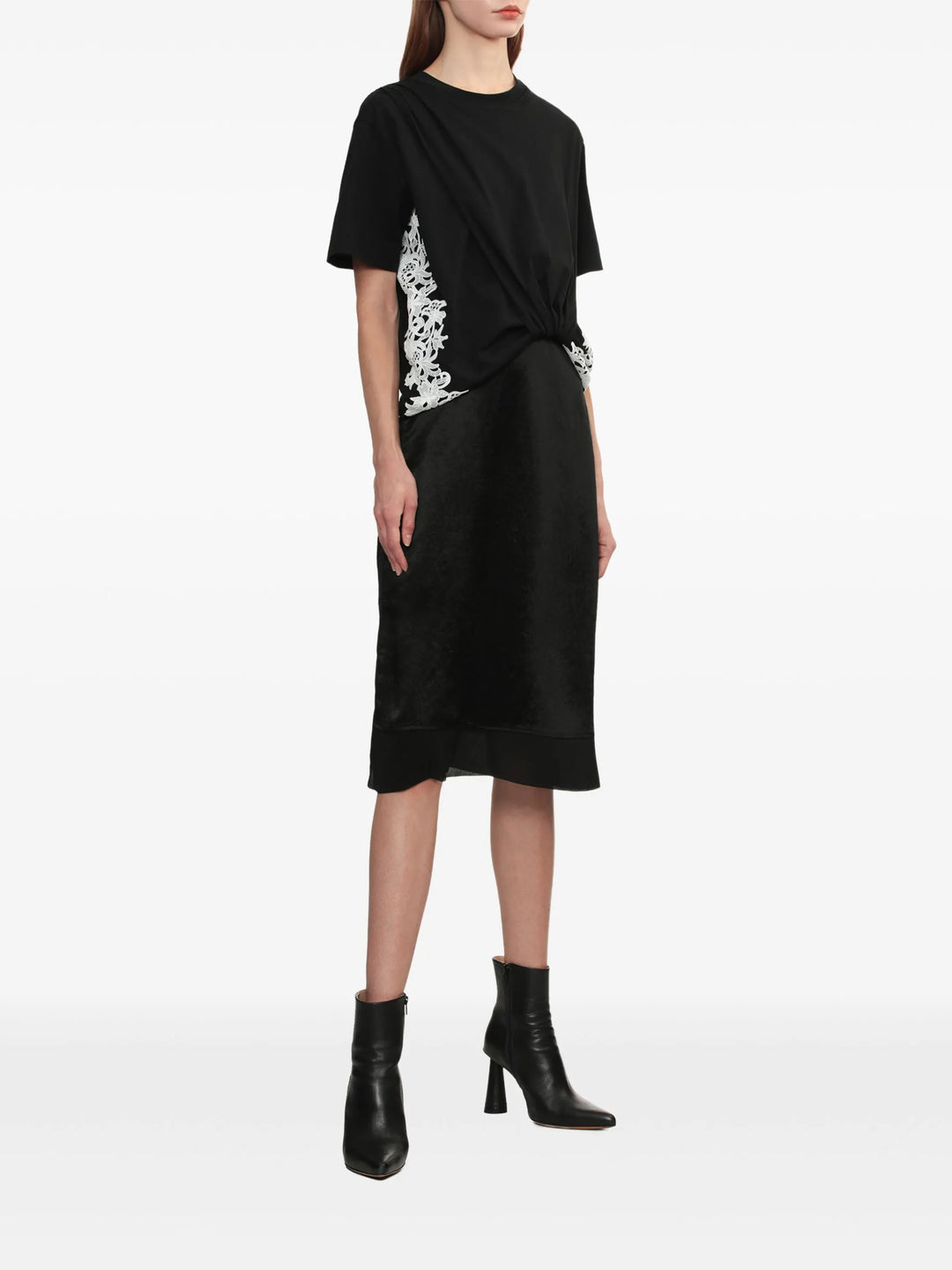 Draped T-Shirt Slip Combo Dress