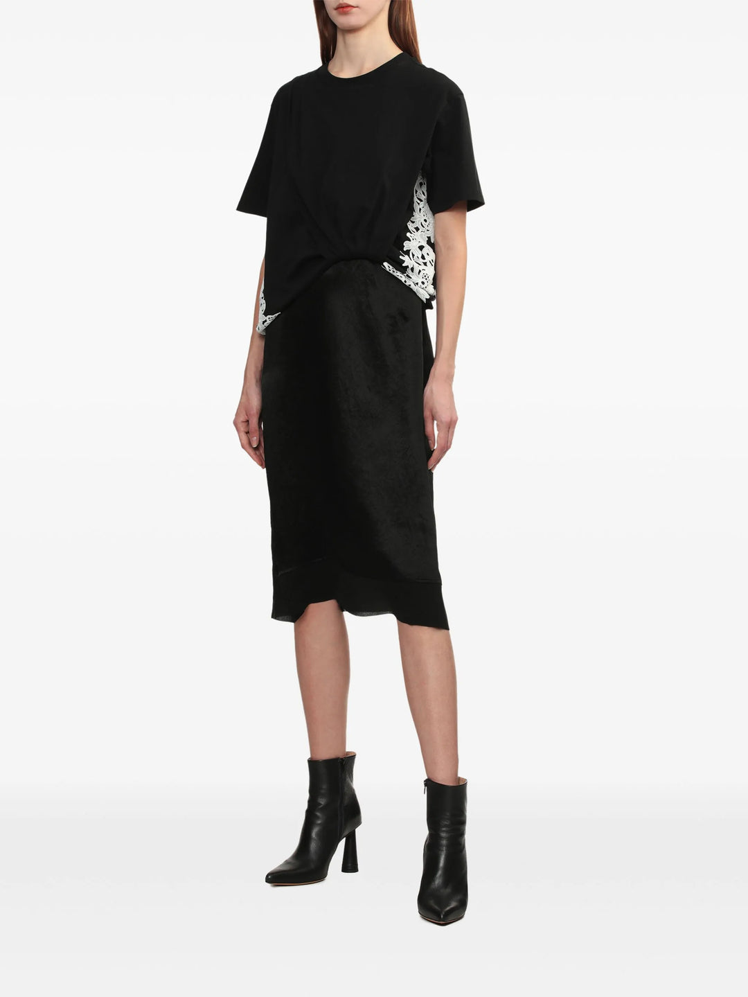 Draped T-Shirt Slip Combo Dress