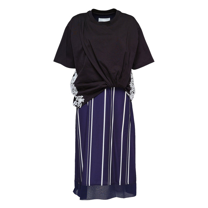 Draped T-Shirt Slip Combo Dress