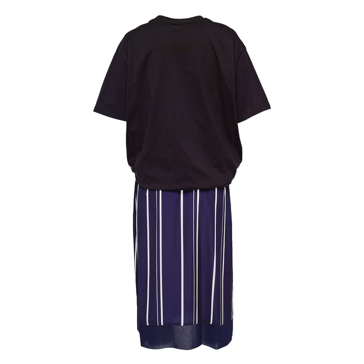 Draped T-Shirt Slip Combo Dress