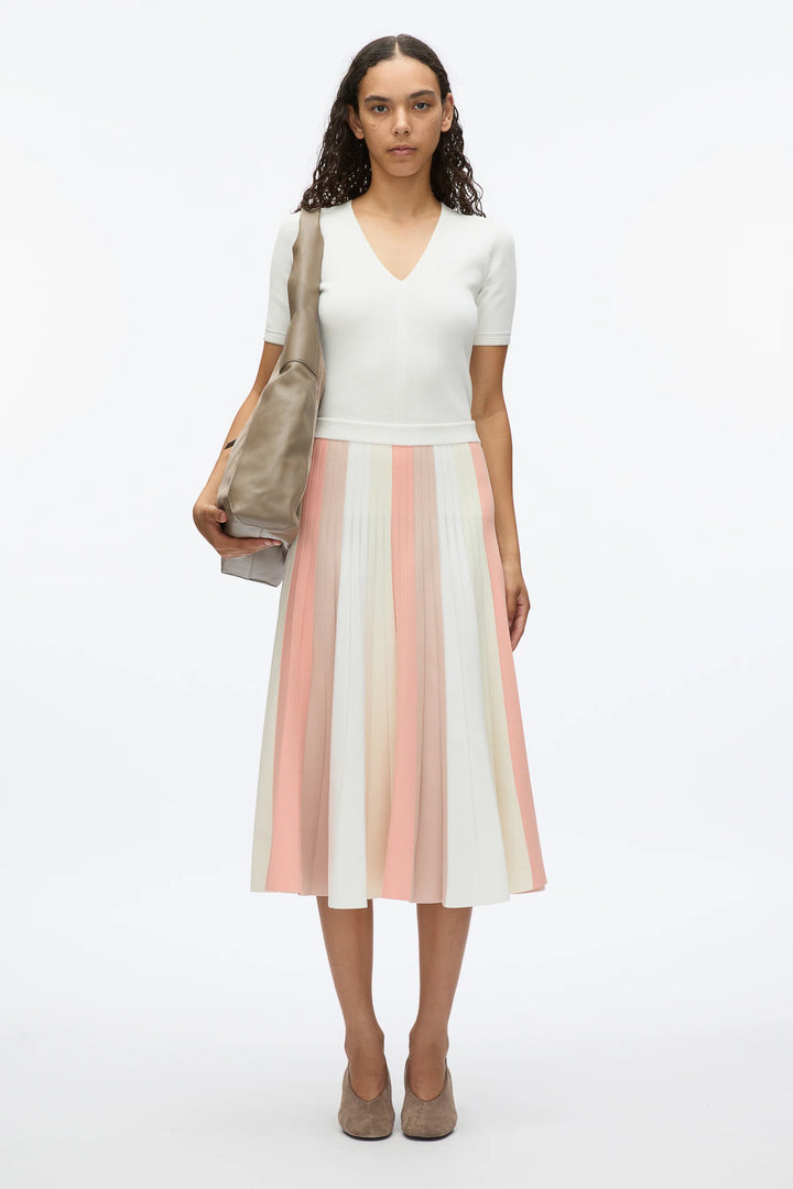 Colorblock Stripe Knit Skirt