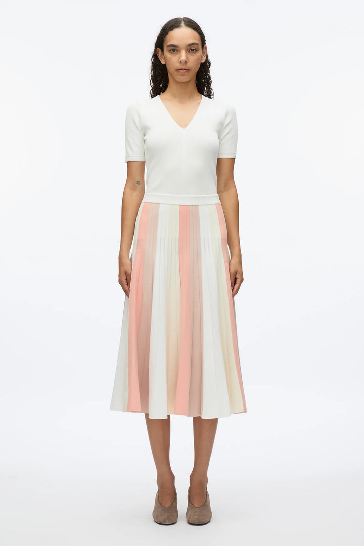 Colorblock Stripe Knit Skirt