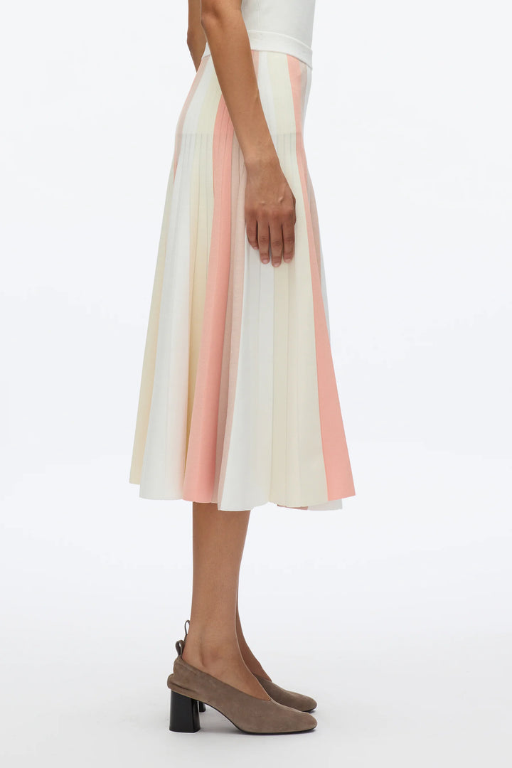 Colorblock Stripe Knit Skirt