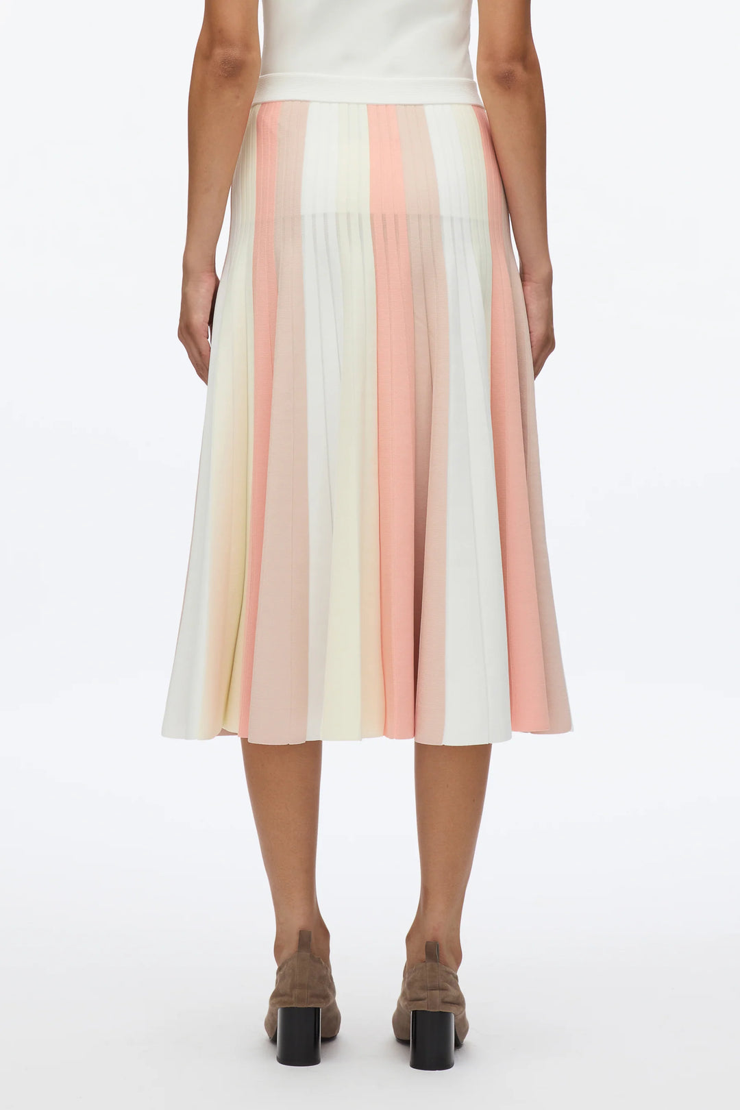Colorblock Stripe Knit Skirt