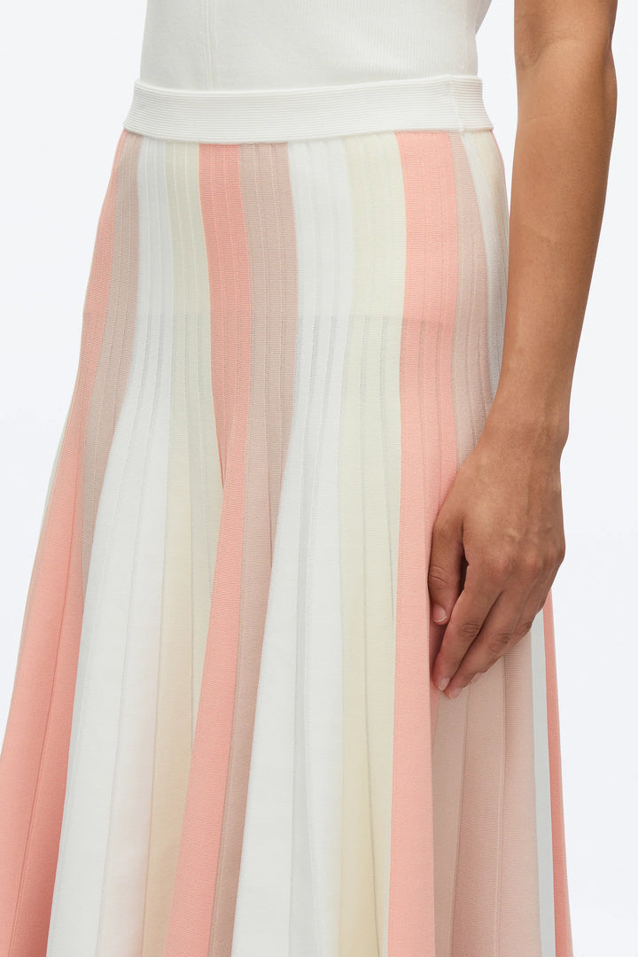 Colorblock Stripe Knit Skirt