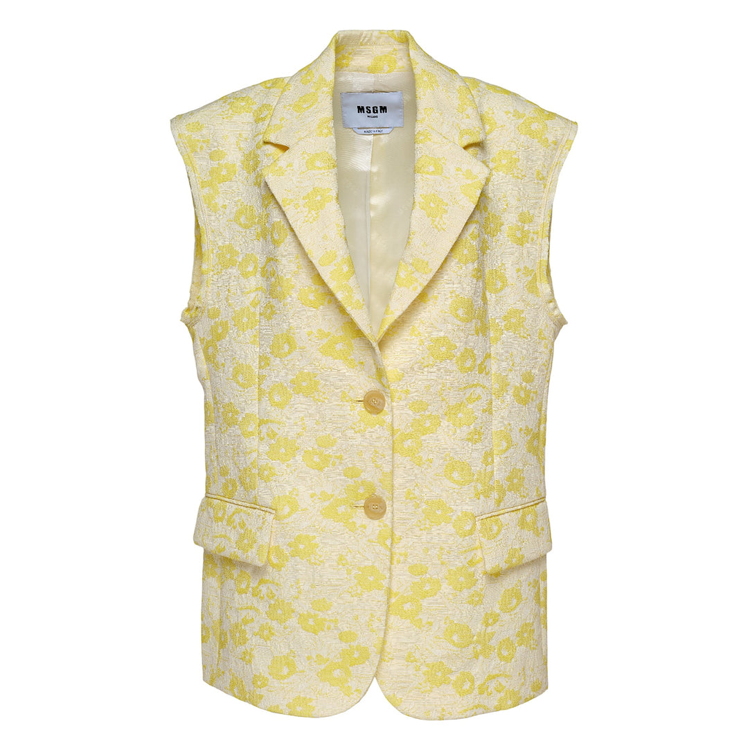 Floral Jacquard Vest