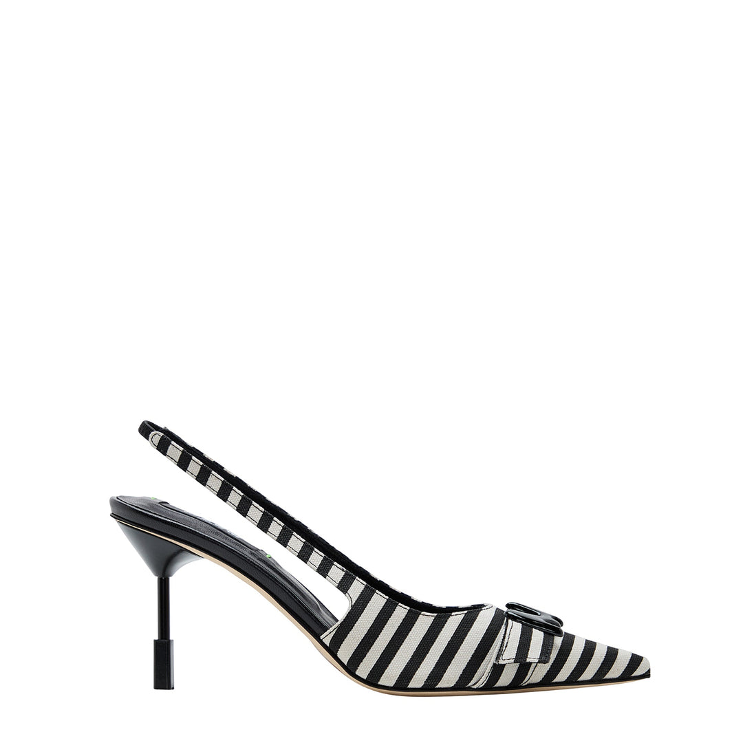 Canvas Slingback Heels