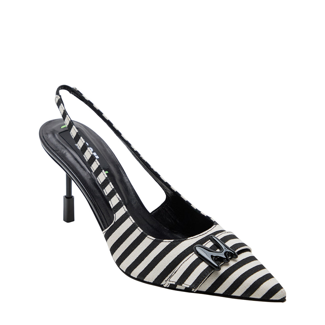 Canvas Slingback Heels