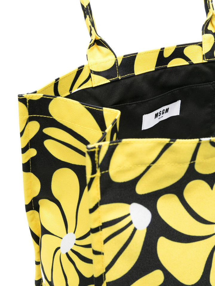 Eclectic Daisy Canvas Tote