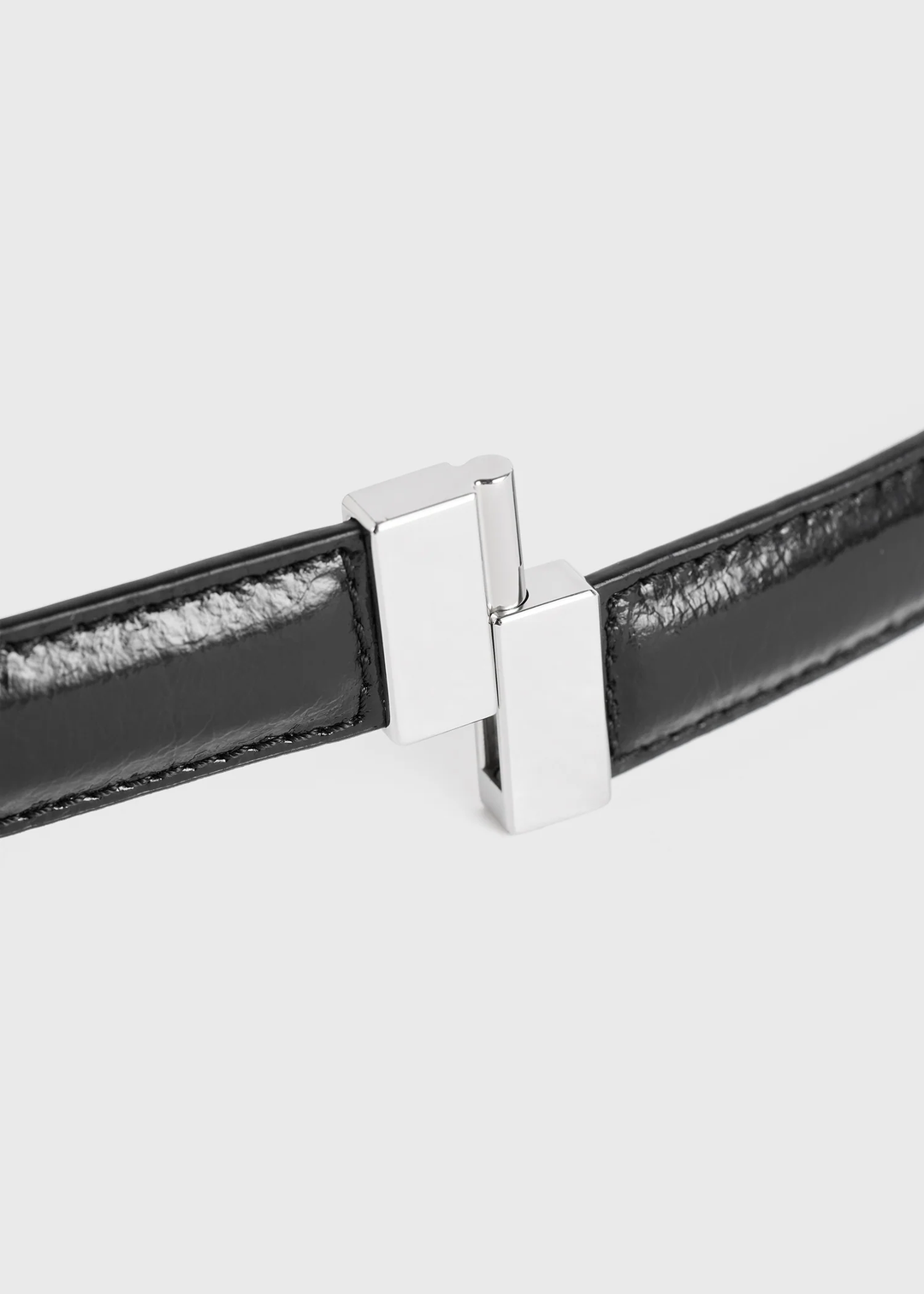 Slide Clasp Naplack Leather Belt