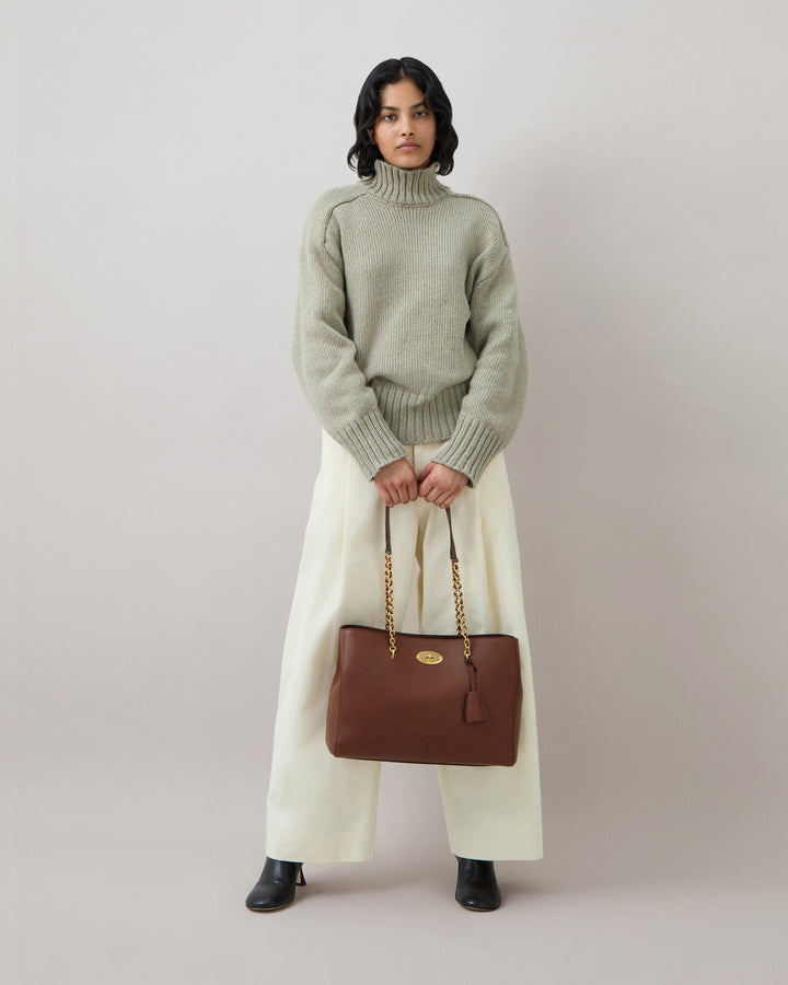 Lily Chain Tote Small Classic Grain