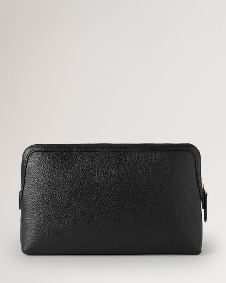 Medium Cosmetic Pouch Black Small Classic Grain