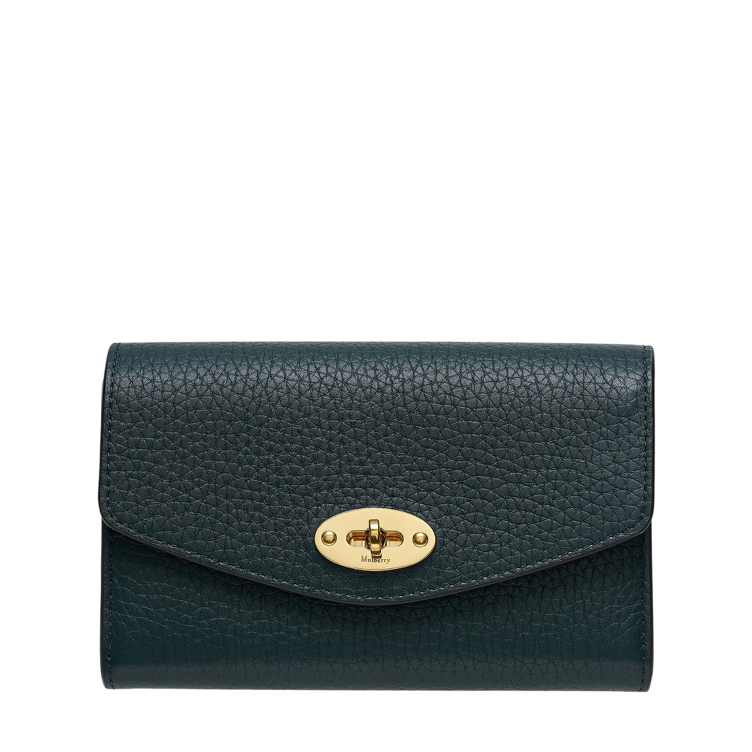 Medium Darley Wallet Mulberry Green Heavy Grain