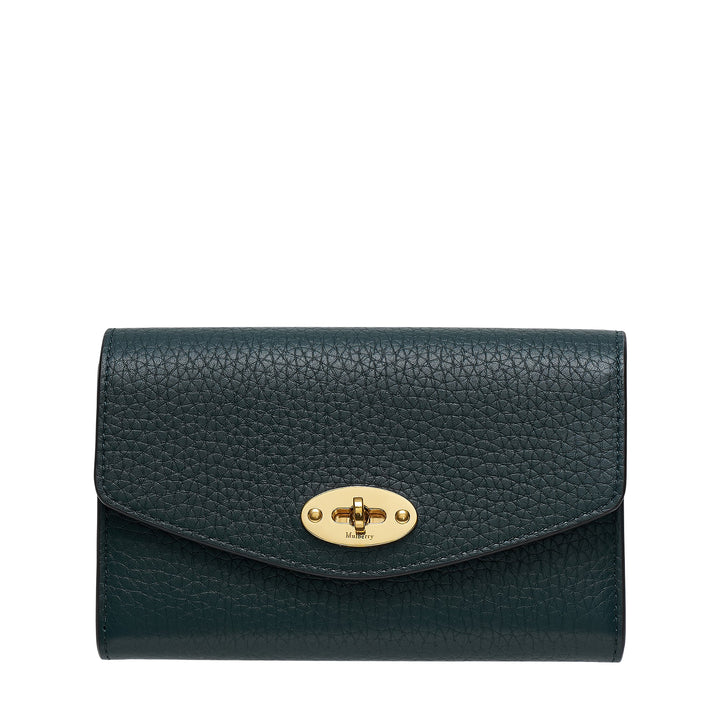 Medium Darley Wallet Mulberry Green Heavy Grain