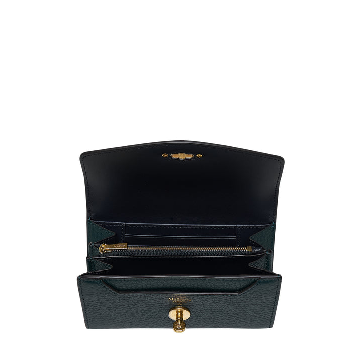 Medium Darley Wallet Mulberry Green Heavy Grain