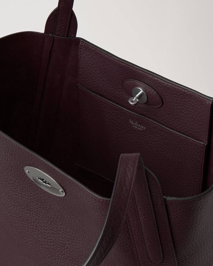 North South Bayswater Tote Black Cherry Heavy Grain