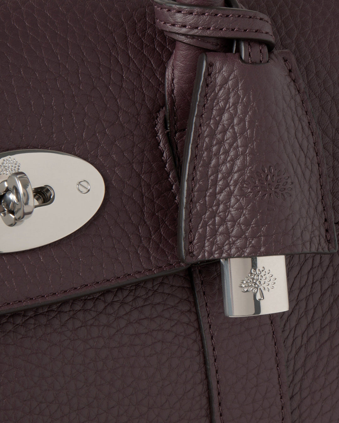 Bayswater Satchel Black Cherry Heavy Grain