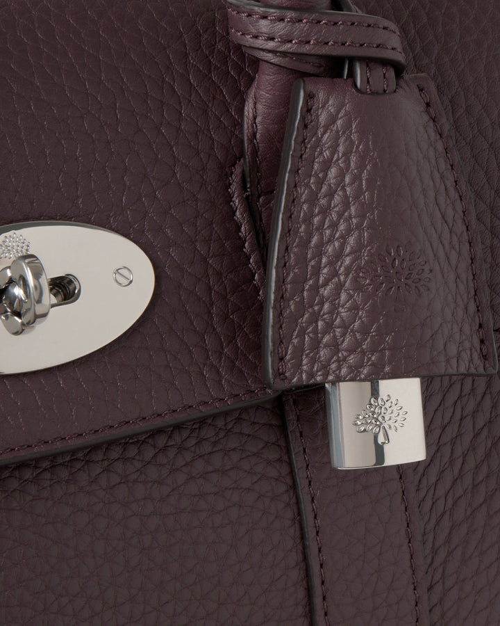 Bayswater Satchel Black Cherry Heavy Grain