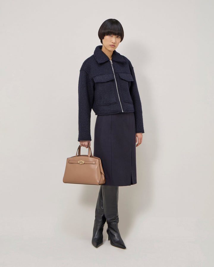 Small Pimlico Tote Sable High Gloss Leather