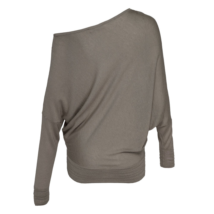 Silk Cashmere Off-Shoulder Sweater