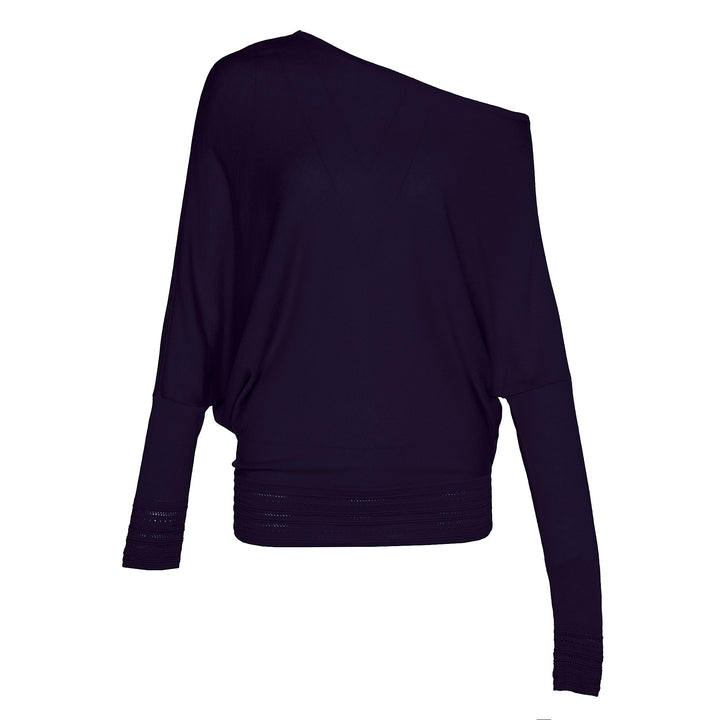 Silk Cashmere Slouchy Off-Shoulder Sweater