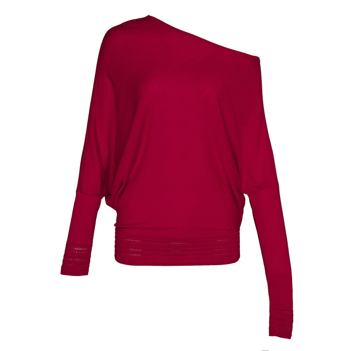 Silk Cashmere Slouchy Off-Shoulder Sweater