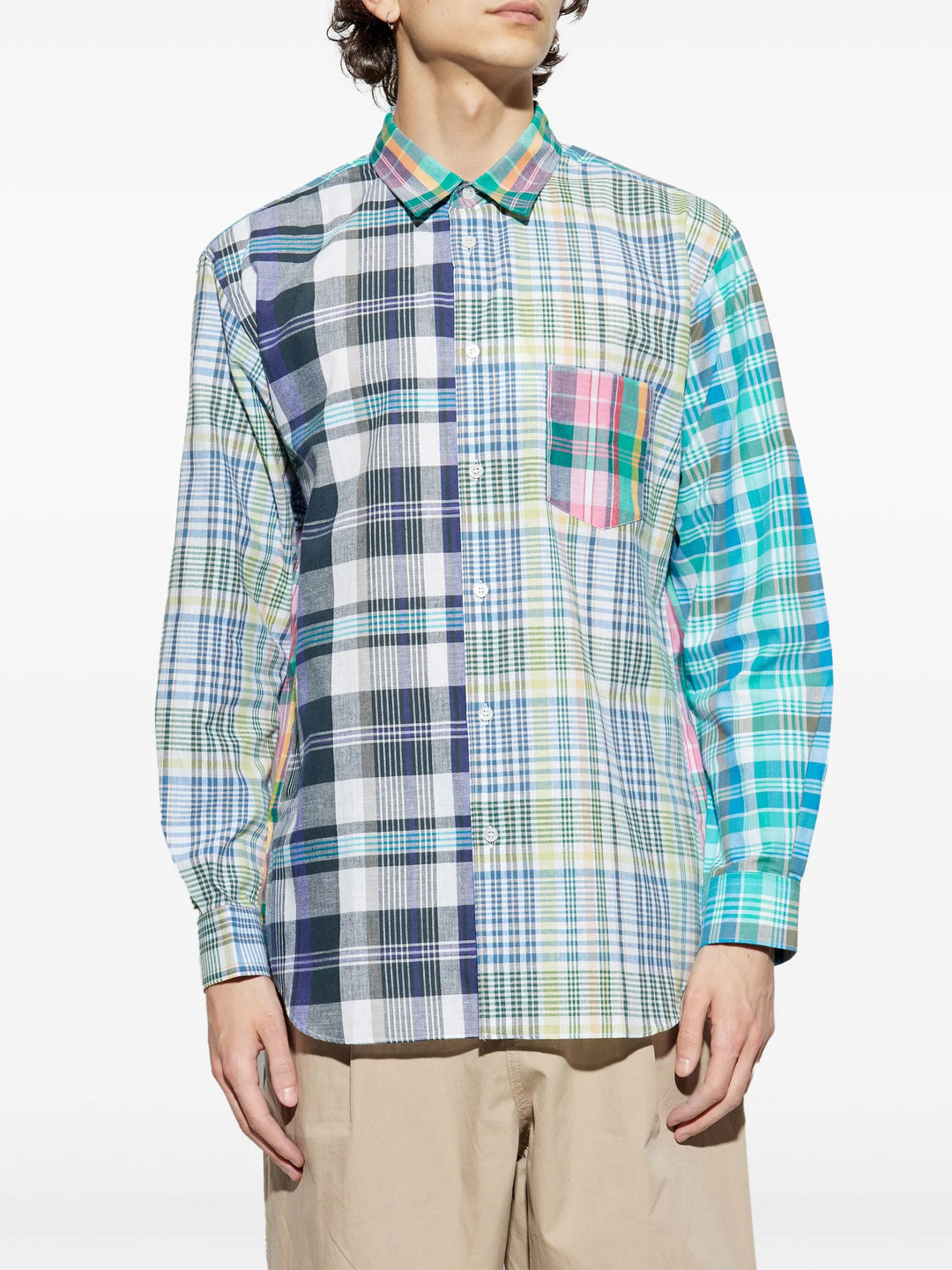 Yarn Dyed Cotton Check Poplin Shirt