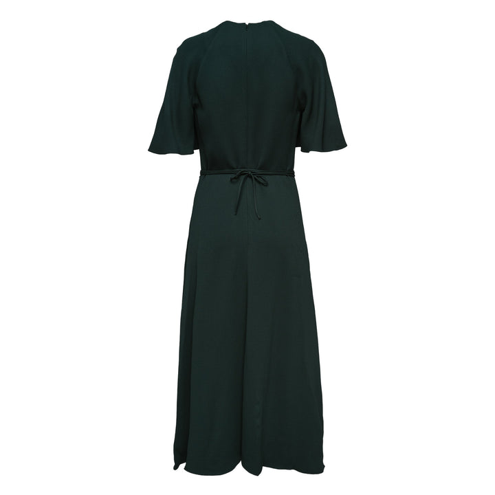 Short Sleeve A-Line Midi Dress