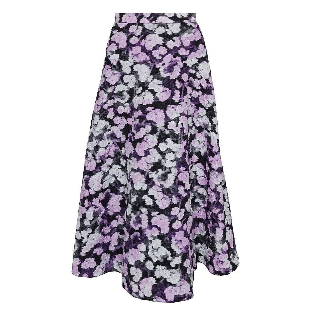 A-Line Midi Skirt Matelasse