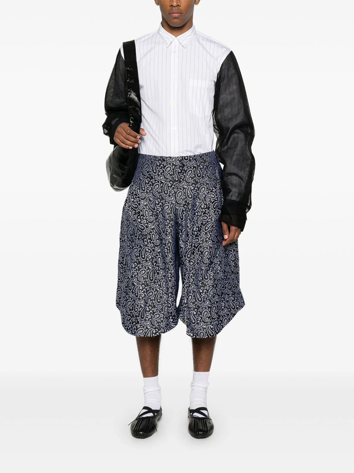 Polyester Jacquard Paisley Pattern Shorts
