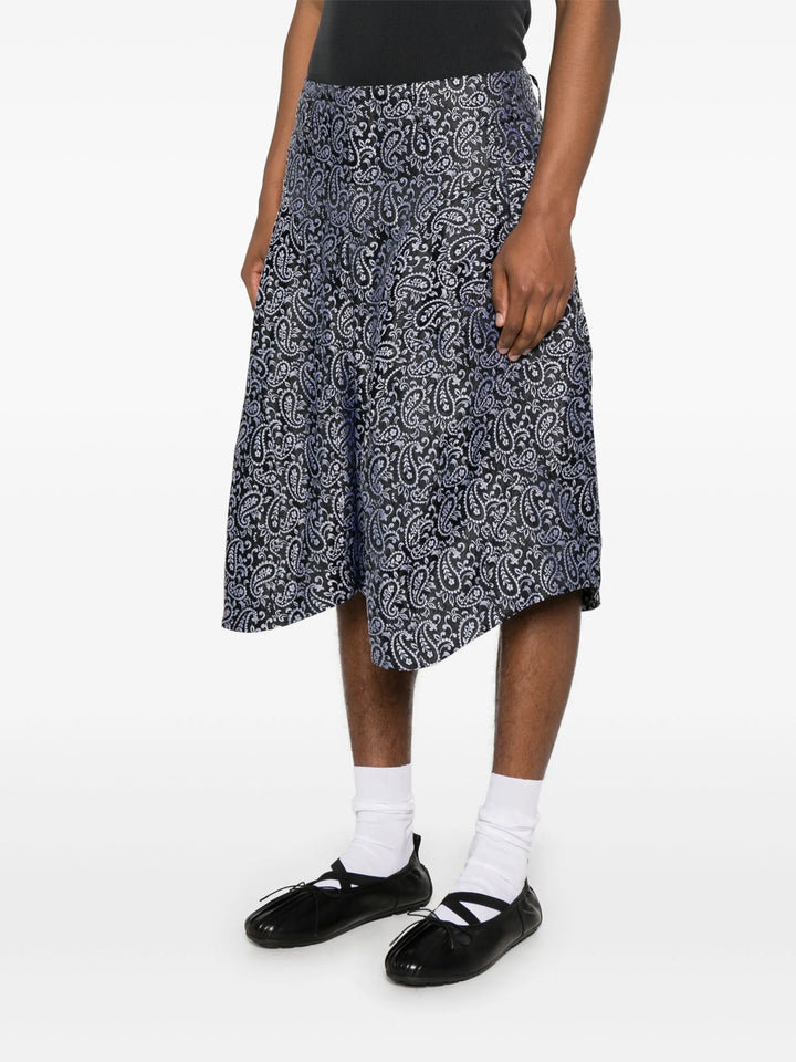 Polyester Jacquard Paisley Pattern Shorts