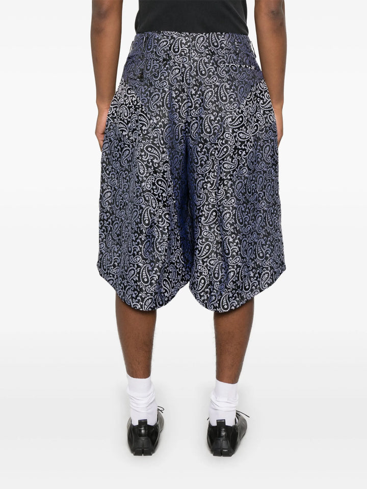 Polyester Jacquard Paisley Pattern Shorts