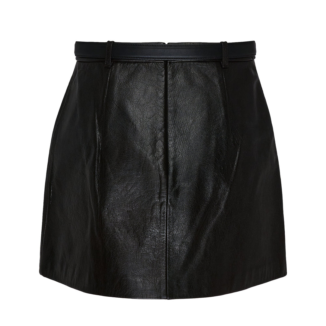 Black Leather Mini Skirt