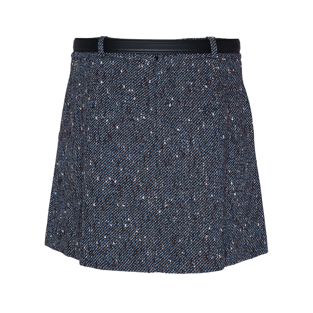 Blue Boucle Mini Skirt