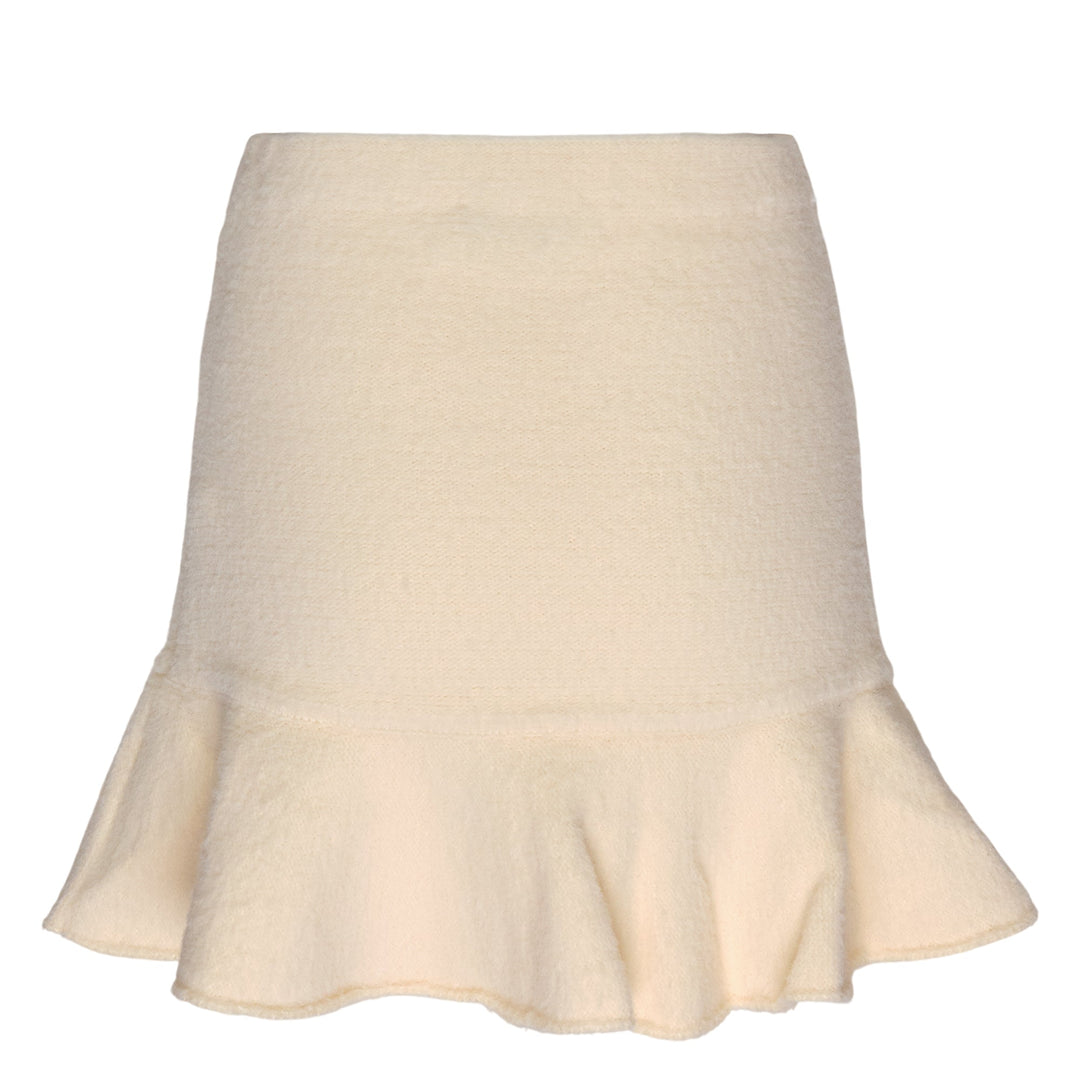 Cream Soft Knit Mini Skirt