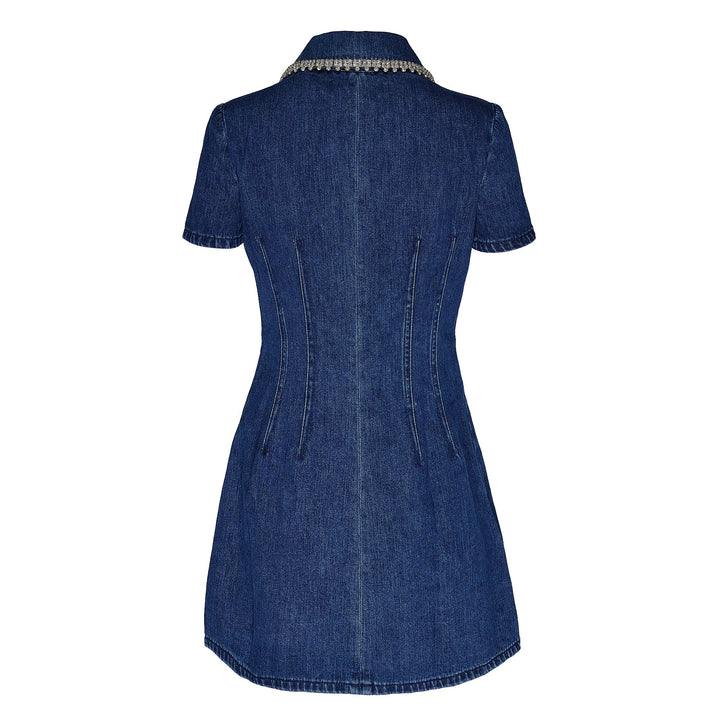 Denim Collared Mini Dress