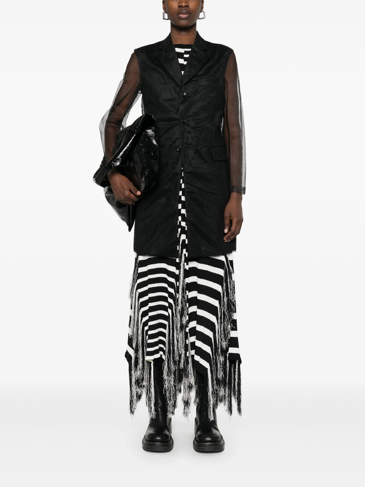 Nylon Tulle X Wool Gabardine Jacket