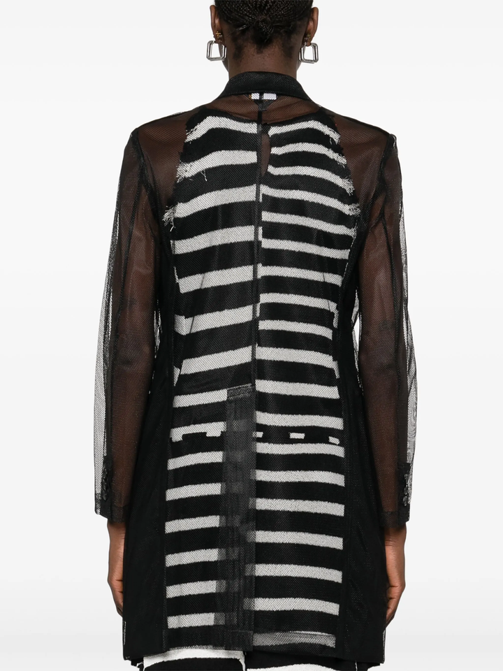Nylon Tulle X Wool Gabardine Jacket