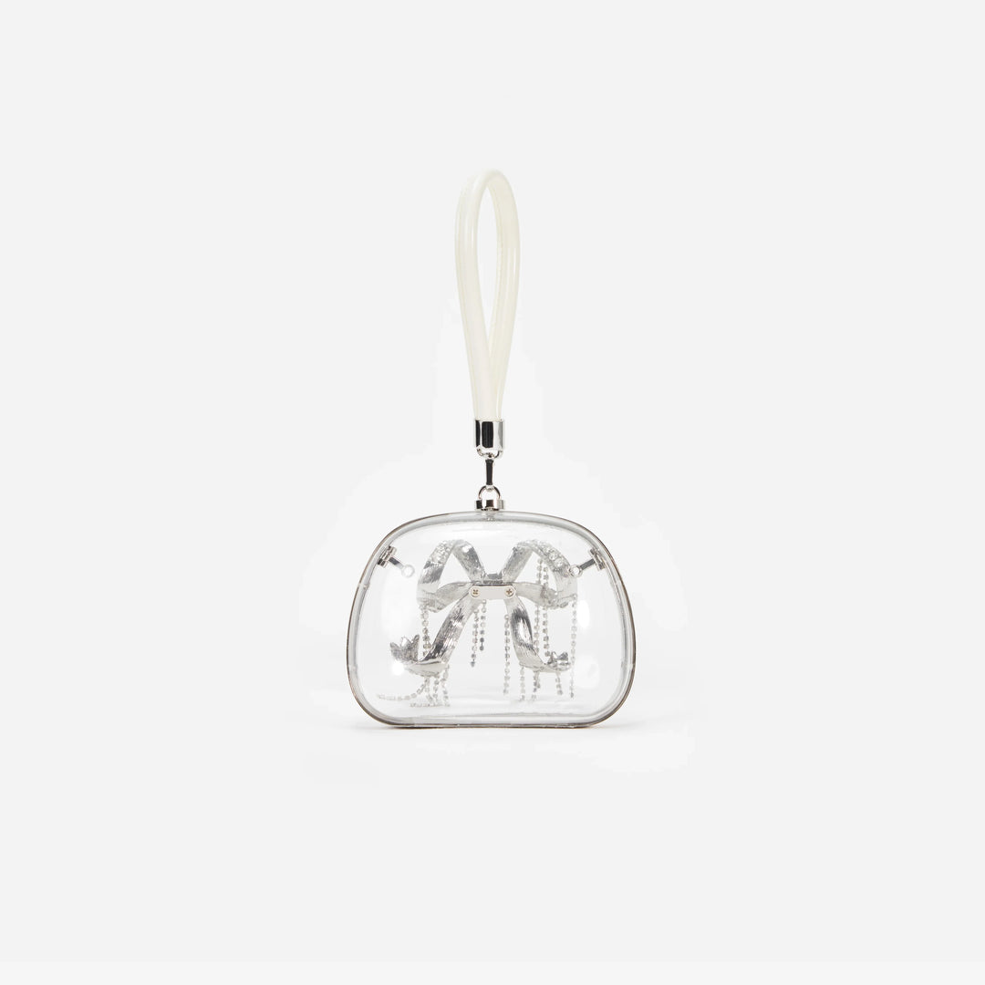 Clear Top Handle Clutch Bag