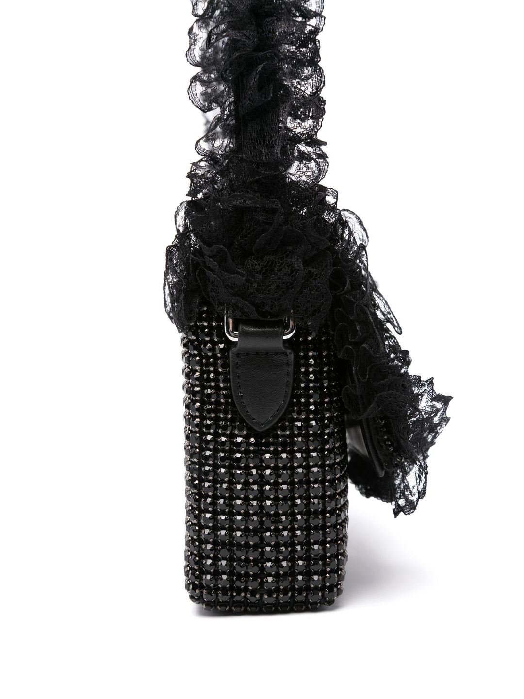 Black Crystal Lace Detail Bag