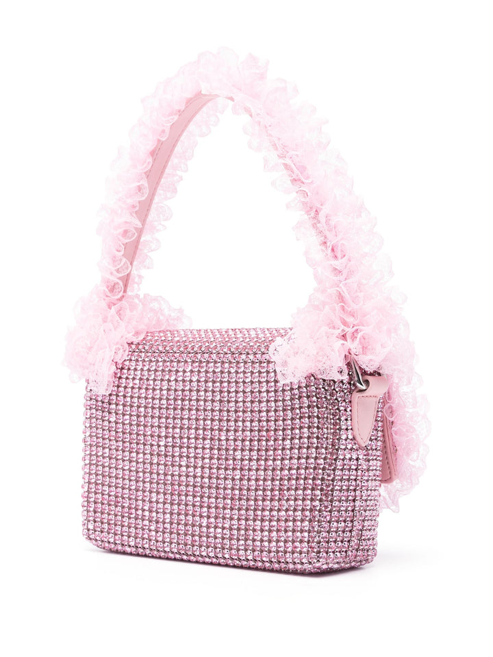 Pink Crystal Lace Detail Bag