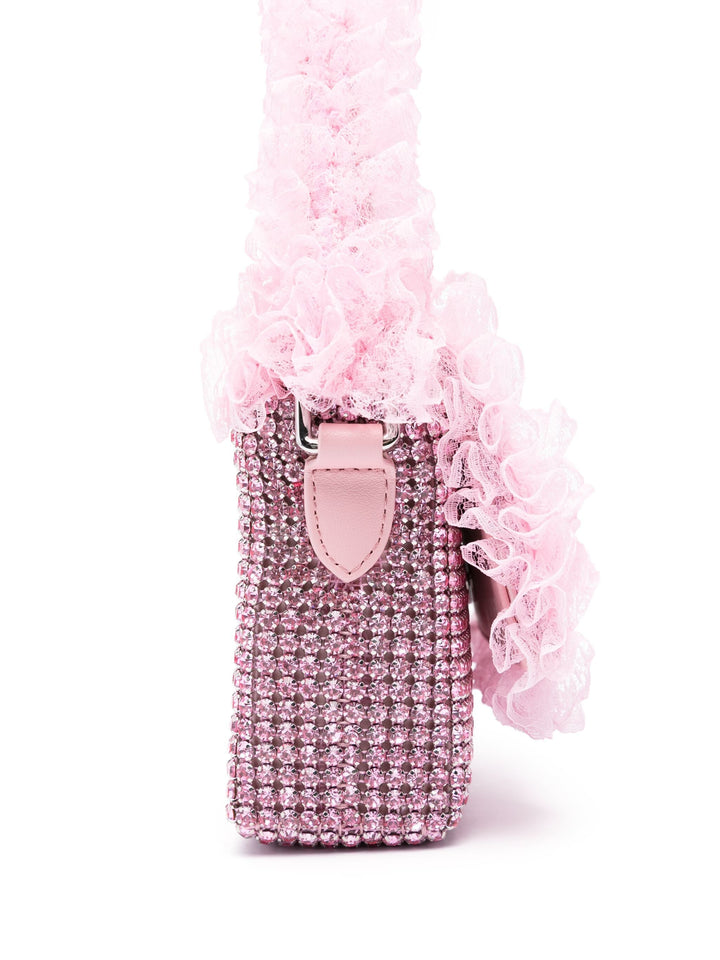 Pink Crystal Lace Detail Bag