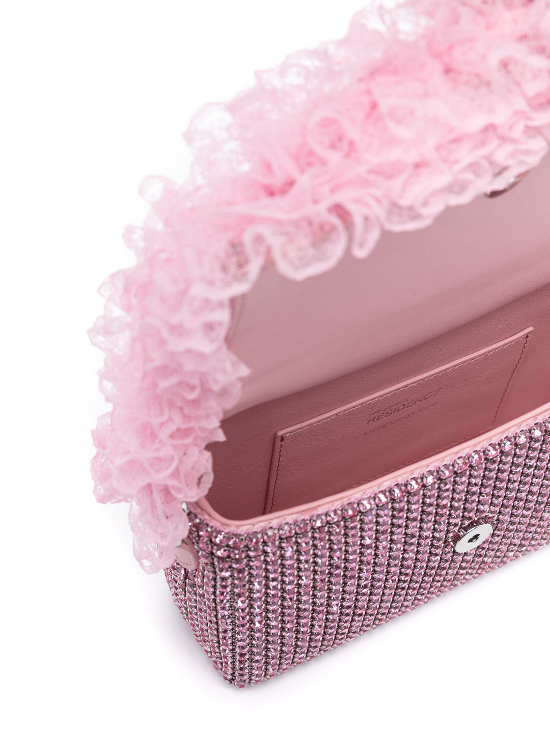 Pink Crystal Lace Detail Bag
