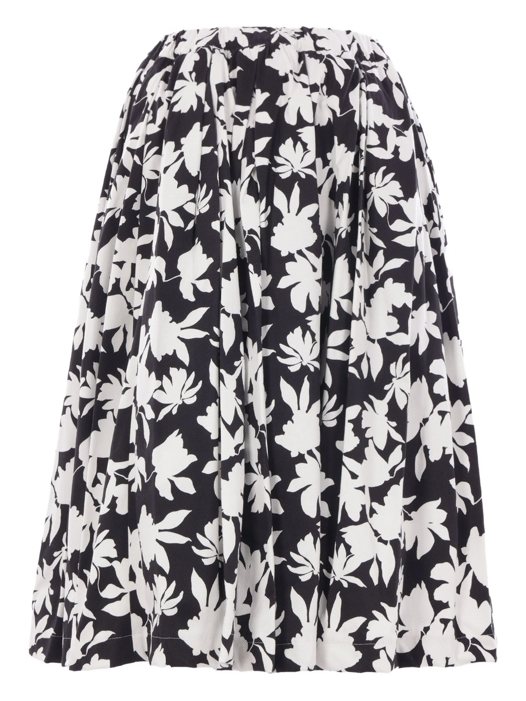 Cotton Pique Stretch Print Skirt