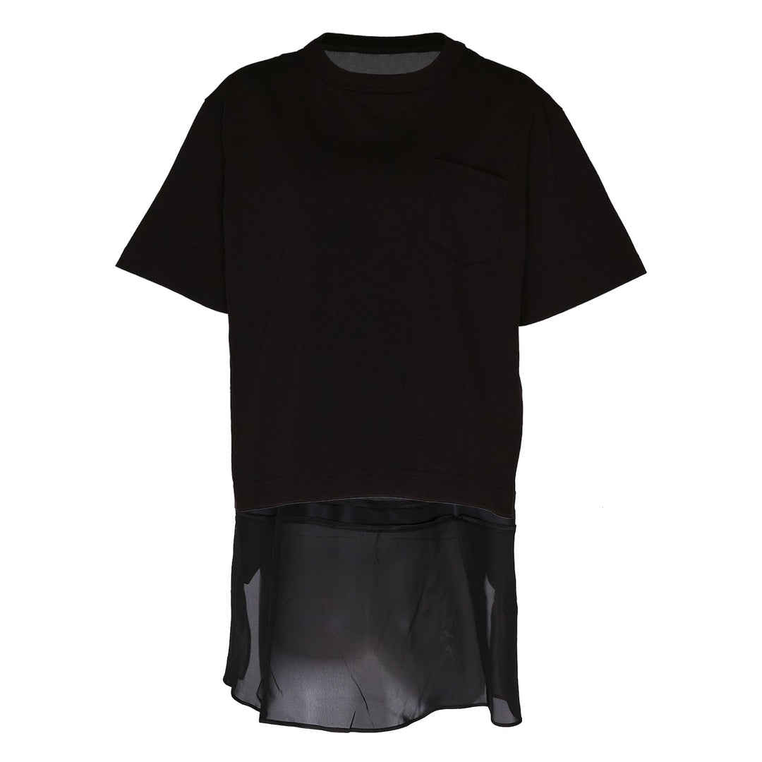 Nylon Twill Mix Cotton Jersey Tee